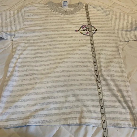 Vintage Single Stitch Gray Striped Carnival Cruise Ships T-shirt Tee Shirt - Picture 11 of 11